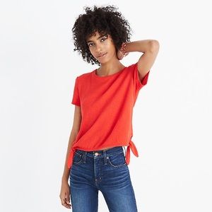 Madewell Texture and Thread Side Tie Top
